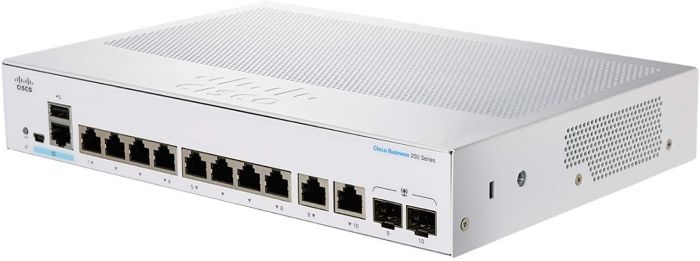 Комутатор Cisco CBS250 Smart 8-port GE, Ext PS, 2x1G Combo