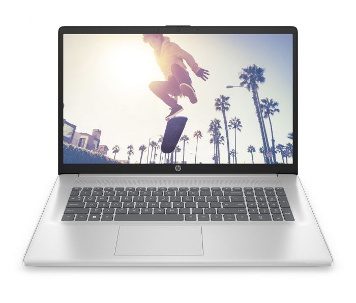 Ноутбук HP 17-cn2008ua 17.3" FHD IPS AG, Intel i3-1215U, 8GB, F256GB, UMA, DOS, сріблястий