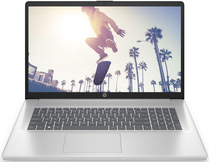 Ноутбук HP 17-cn2008ua 17.3" FHD IPS AG, Intel i3-1215U, 8GB, F256GB, UMA, DOS, сріблястий