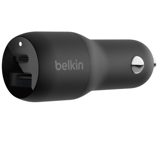 Зарядний пристрій автомобільний Belkin 37Вт USB-A/USB-C PD PPS, чорний