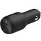 Зарядний пристрій автомобільний Belkin 36Вт 2хUSB-C PD, чорний