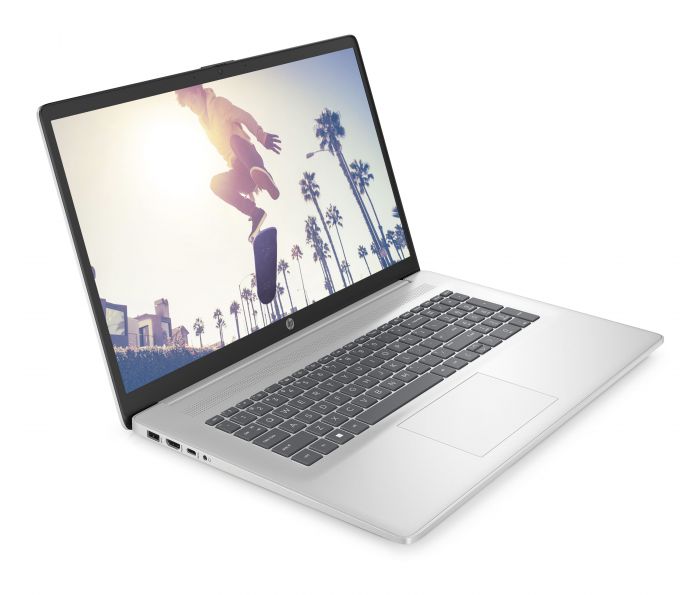 Ноутбук HP 17-cn3000ua 17.3" FHD IPS AG, Intel i7-1355U, 16GB, F1024GB, NVD550-2, DOS, сріблястий