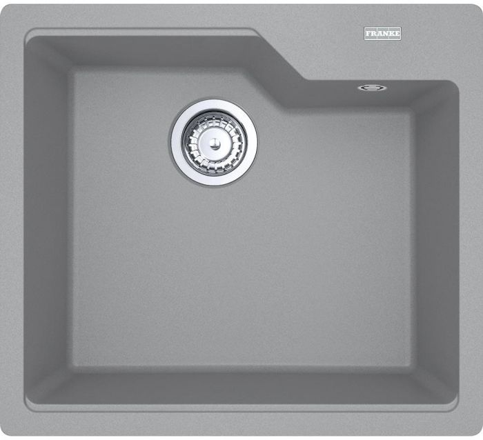 Кухонна мийка Franke Urban UBG 610-56/114.0663.897/фраграніт/антибактеріальний захист/560х500х230/врізна, врівень зі стільницею/сірий камень