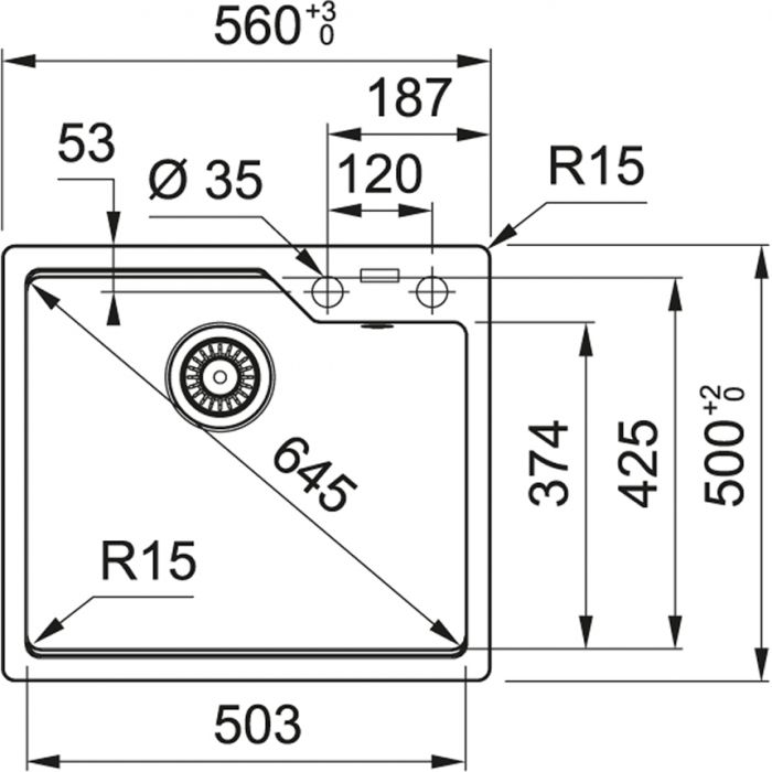 Кухонна мийка Franke Urban UBG 610-56/114.0663.898/фраграніт/антибактеріальний захист/560х500х230/врізна, врівень зі стільницею/бежевий