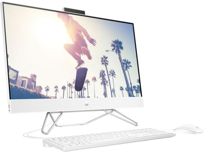 Комп'ютер персональний моноблок HP All-in-One 27" FHD IPS AG, AMD R5-5500U, 16GB, F512GB, UMA, WiFi, кл+м, DOS, білий