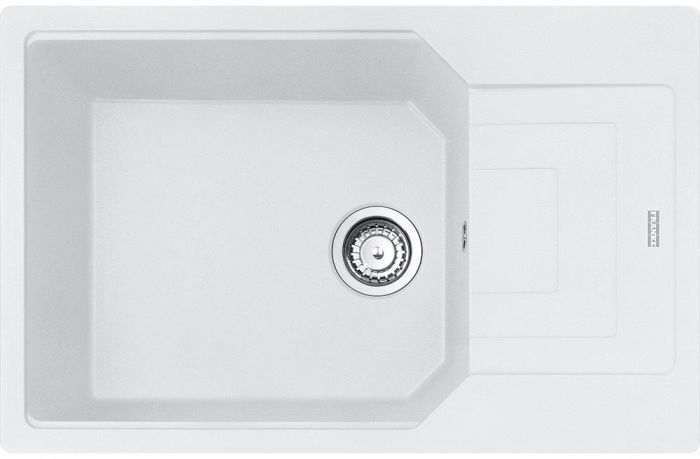 Кухонна мийка Franke Urban UBG 611-78 XL/114.0574.981/фраграніт/антибактеріальний захист/780х500х220/врізна, врівень зі стільницею/білий