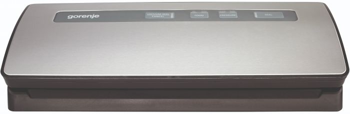 Вакуумний пакувальник GORENJE VS120ES/електроне упр/120 Вт./ф-ція запаювання та вакуумування/сріблястий
