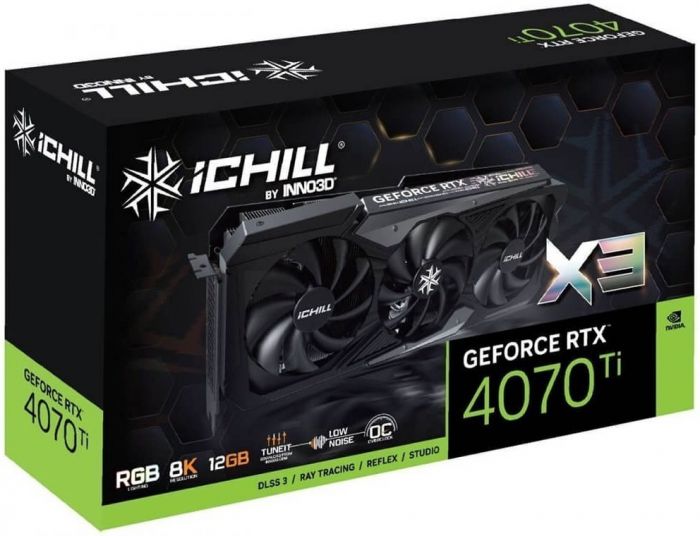 Відеокарта INNO3D GeForce RTX 4070 Ti 12Gb GDDR6X iChill X3