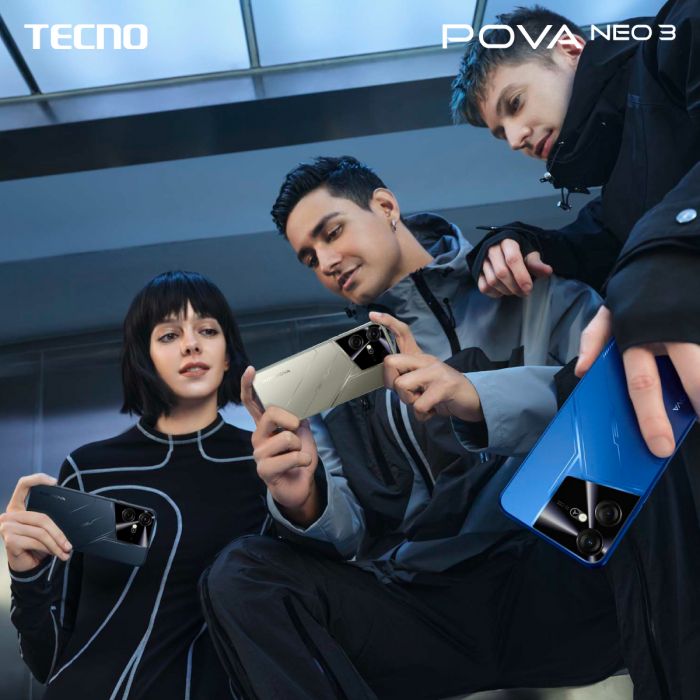 Смартфон TECNO POVA NEO 3 (LH6n) 6.82" 8/128GB, 2SIM, 7000mAh, Mecha Black