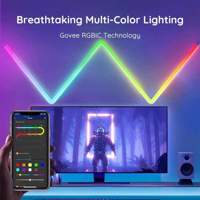 Набір настінних світильників Govee H6062 Glide Wall Light, 8+4, RGBIC, WI-FI/Bluetooth, білий