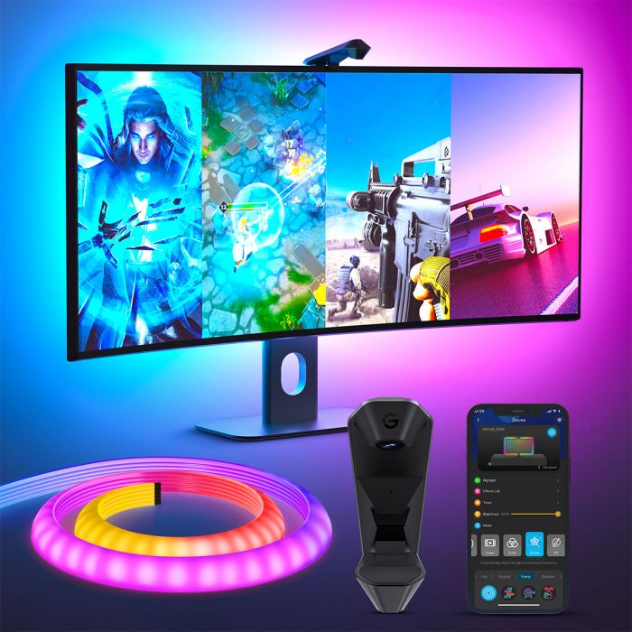 Набір адаптивного підсвічування Govee H604B DreamView G1 Gaming Light 24-29', RGBIC, WI-FI/Bluetooth, чорний