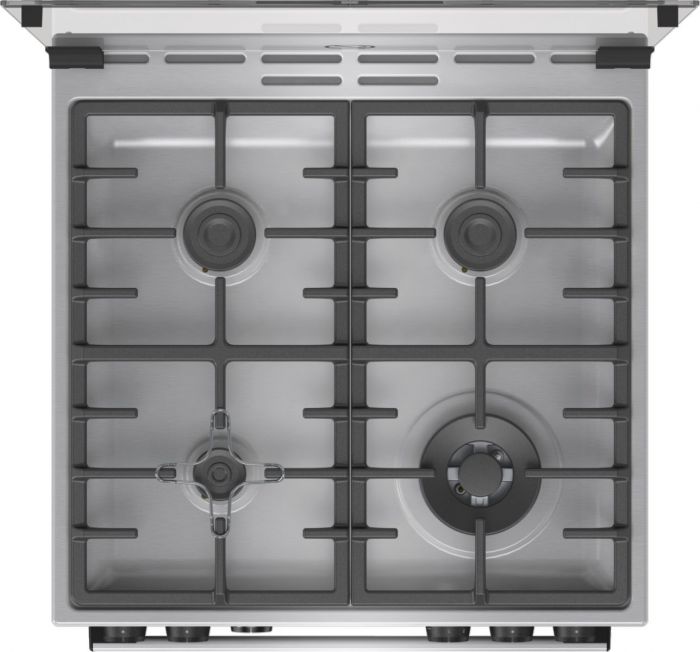 Плита Gorenje газова, 64л, 60x60см, дисплей, чавун, нерж