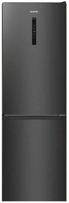 Холодильник Gorenje NRK619EABXL4 з нижн. мороз. камерою, 185х60х60см, 2 дв., Х- 204л, М- 96л, A+, NoFrost Plus, Fresh zone, чорний