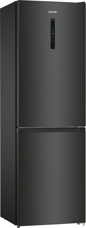 Холодильник Gorenje NRK619EABXL4 з нижн. мороз. камерою, 185х60х60см, 2 дв., Х- 204л, М- 96л, A+, NoFrost Plus, Fresh zone, чорний