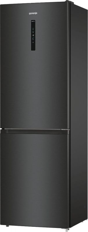 Холодильник Gorenje NRK619EABXL4 з нижн. мороз. камерою, 185х60х60см, 2 дв., Х- 204л, М- 96л, A+, NoFrost Plus, Fresh zone, чорний