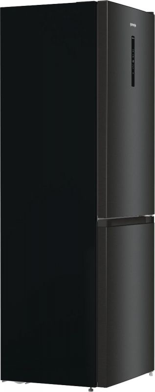 Холодильник Gorenje NRK619EABXL4 з нижн. мороз. камерою, 185х60х60см, 2 дв., Х- 204л, М- 96л, A+, NoFrost Plus, Fresh zone, чорний