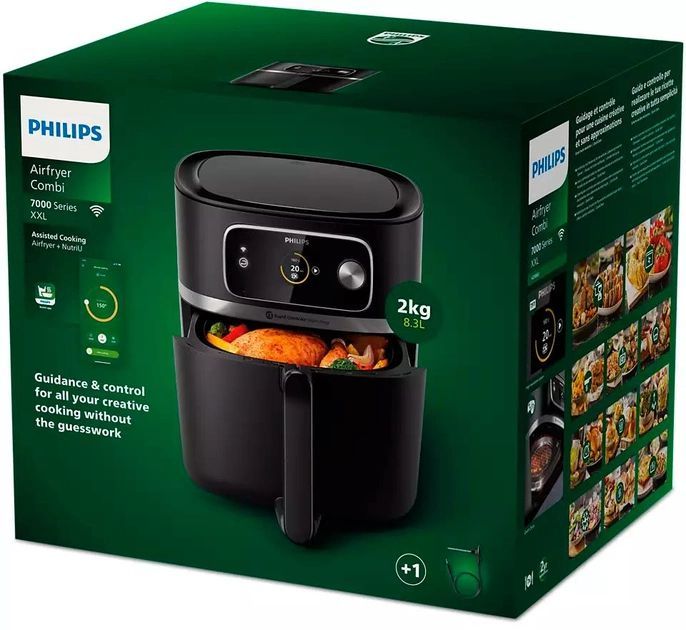 Мультипіч Philips Combi XXL Connected, 2200Вт, чаша-8.3л, сенсорне керув., пластик, чорний