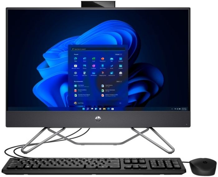 Комп'ютер персональний моноблок HP 240-G9 23.8" FHD IPS AG, Intel i7-1255U, 16GB, F512GB, UMA, WiFi, кл+м, 3р, Win11P, чорний