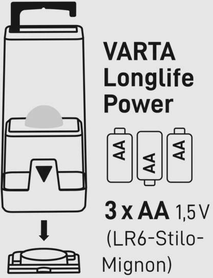 Ліхтар VARTA Кемпінговий  Ambiance  L10 , IP54, до 150 люмен, до 250 годин роботи, 3хАА