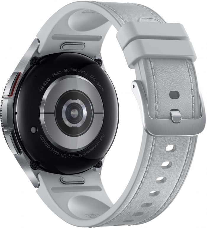 Смарт-годинник Samsung Galaxy Watch 6 Classic 43mm (R950) 1.31", 432x432, sAMOLED, BT 5.3, NFC, 2/16GB, сріблястий