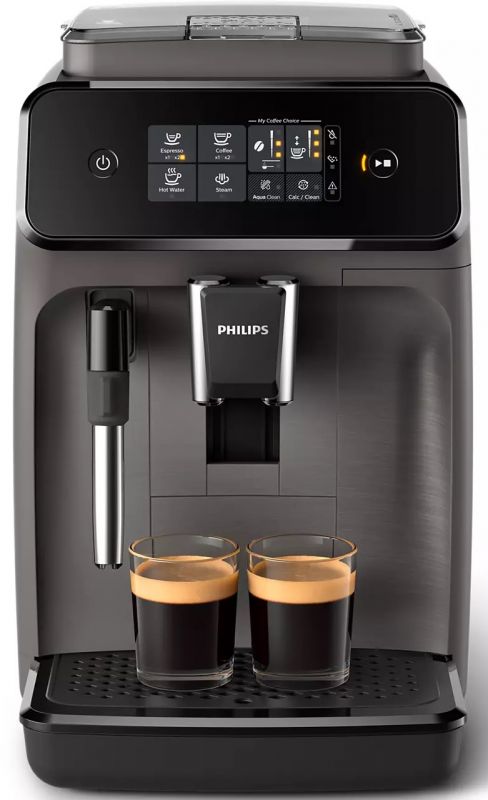 Кавомашина Philips Series 1200, 1.8л, зерно, ручний капуч, авторецептів -2, чорний