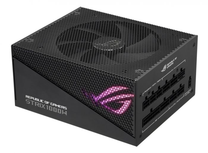 Блок живлення ASUS ROG STRIX AURA (1000W), >90%, 80+ Gold, 135мм, 1xMB 24pin(20+4), 2xCPU 8pin(4+4), 4xMolex, 5xSATA, 4xPCIe 8pin(6+2), Fully Modular, ARGB, ROG-STRIX-1000G-AURA-GAMING