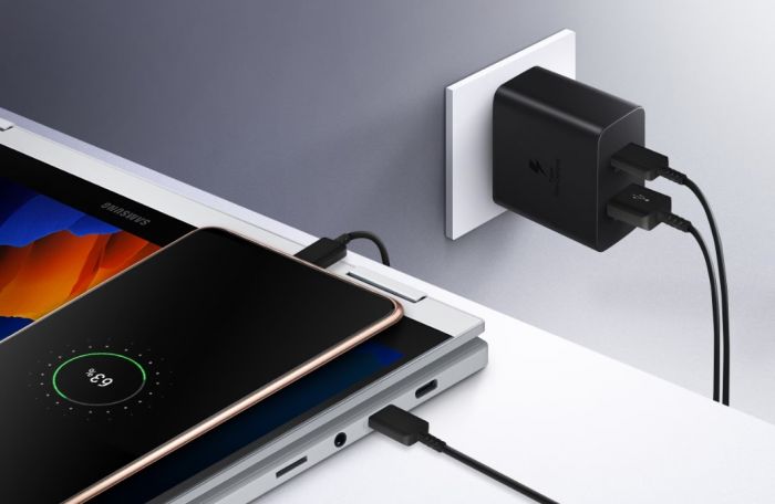 Мережевий зарядний пристрій Samsung 35W Wall Charger Duo (w/o cable) Black