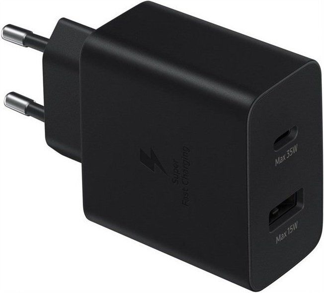 Мережевий зарядний пристрій Samsung 35W Wall Charger Duo (w/o cable) Black