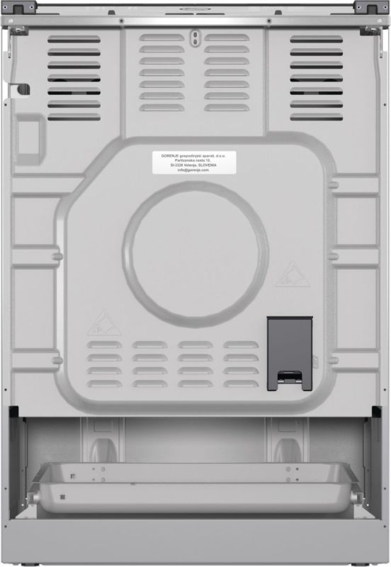 Плита Gorenje комбінована, 71л, 60x60см, дисплей, чавун,з кришкою, програматор IconLed,нерж