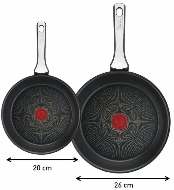 Набір сковорідок Tefal Unlimited ON 20 і 26 см, алюміній