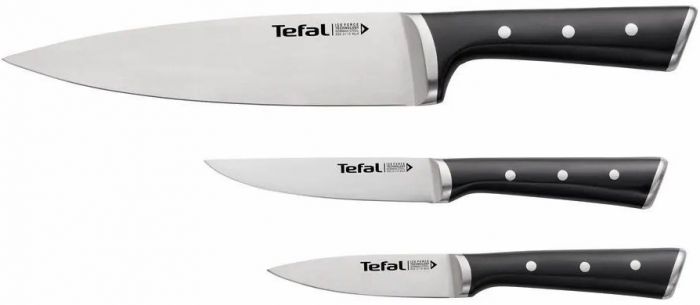 Набір ножів Tefal Ice Force 3 предмети, нержавіюча сталь, пластик