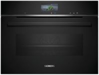 Духова шафа Siemens електрична компактна, 47л, A+, дисплей, конвекція, чорний