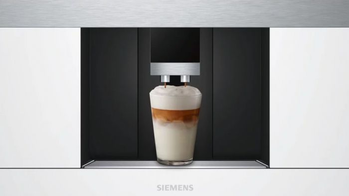 Кавомашина Siemens вбудовувана, 2.4л, зерно+мелена, автомат.капуч, LED-дисплей, авторецептів -30, білий