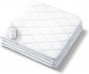 Електропростирадло  Beurer, 200х92см, 60Вт, 3 режими, бавовна, фліс, білий