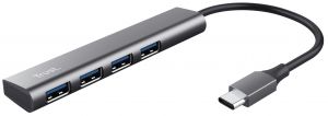 USB-хаб Trust Halyx Type-C to 4-Port USB-A 3.2 Grey USB-хаб Trust Halyx Type-C to 4-Port USB-A 3.2 Grey