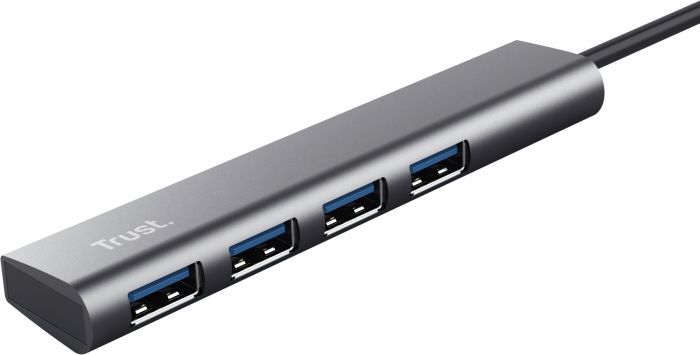 USB-хаб Trust Halyx Type-C to 4-Port USB-A 3.2 Grey