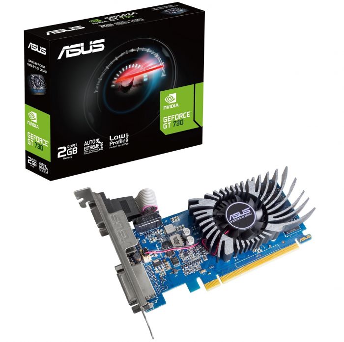 Вiдеокарта ASUS GeForce GT730 2GB DDR3 EVO low-profile graphics card for HTPC builds GT730-2GD3-BRK-EVO