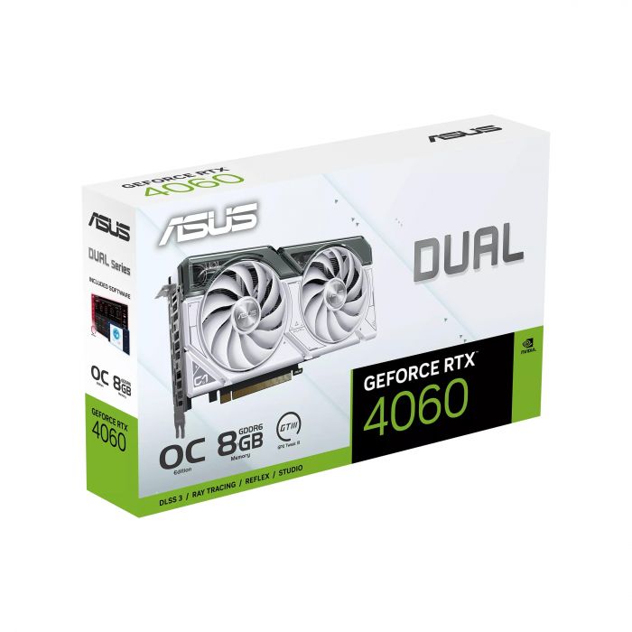 Відеокарта ASUS GeForce RTX 4060 8GB GDDR6 DUAL OC DUAL-RTX4060-O8G-WHITE білий