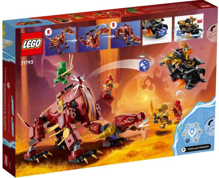 Конструктор LEGO Ninjago Вулканічний Дракон, що трансформує Хітвейва