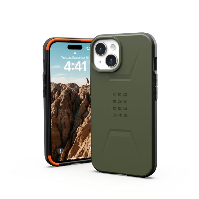 Чохол UAG для Apple iPhone 15 Civilian Magsafe, Olive Drab