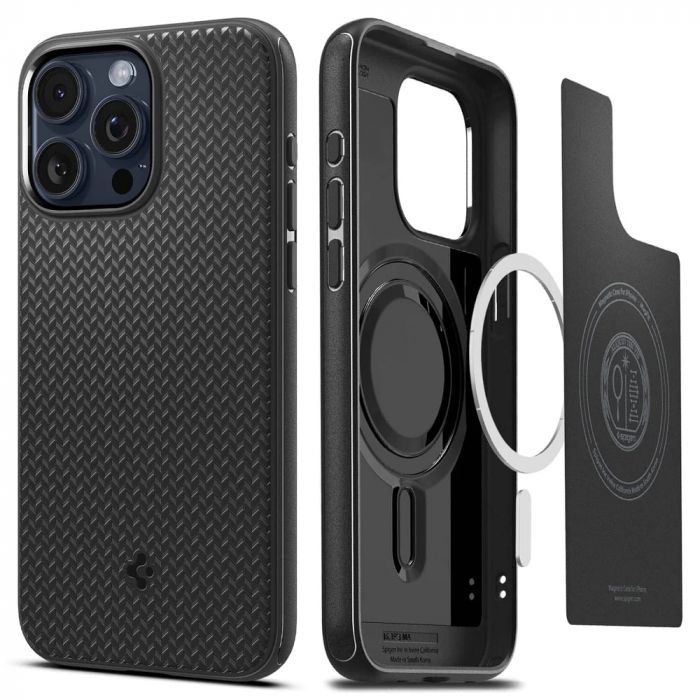 Чохол Spigen для Apple iPhone 15 Pro Mag Armor MagFit, Matte Black