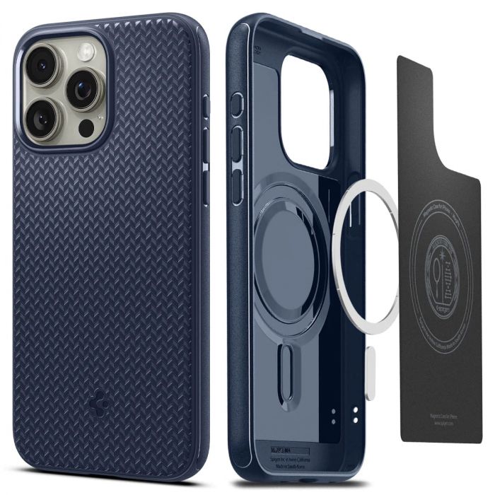 Чохол Spigen для Apple iPhone 15 Pro Max Mag Armor MagFit, Navy Blue