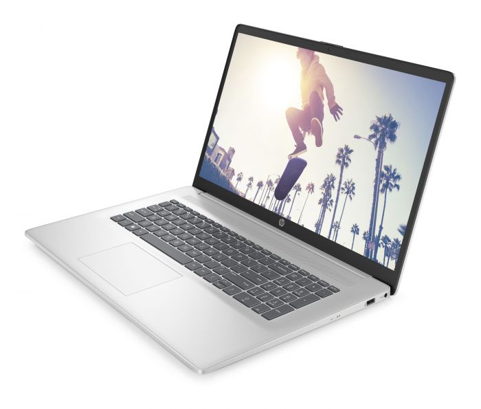 Ноутбук HP 17-cn3015ua 17.3" FHD IPS AG, Intel i5-1335U, 16GB, F512GB, UMA, DOS, сріблястий