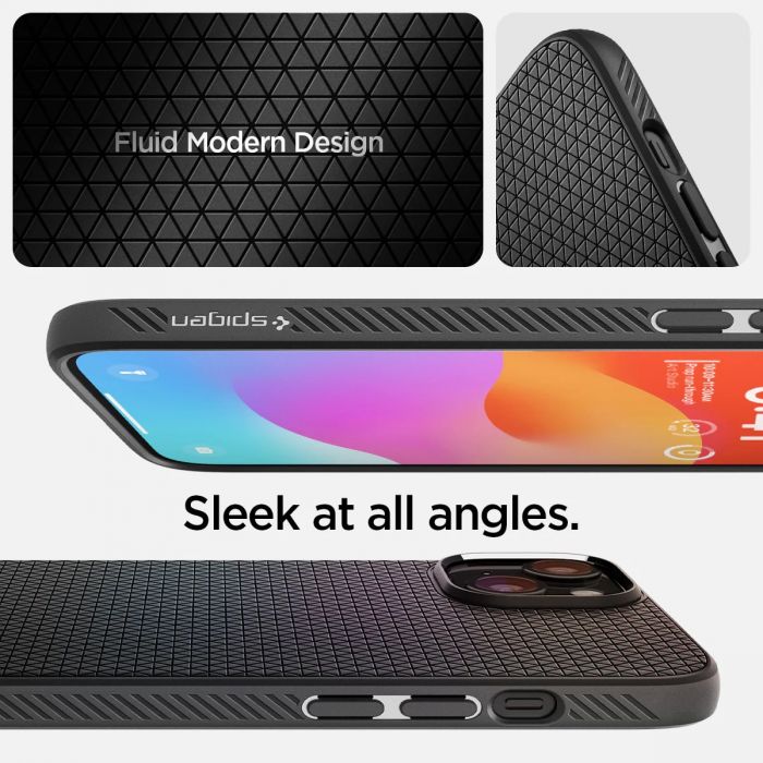 Чохол Spigen для Apple iPhone 15 Plus Liquid Air, Matte Black