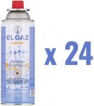 Балон-картридж газовий EL GAZ ELG-500, бутан 227г, цанговий, для газових пальників та плит, одноразовий, 24шт в упаковці