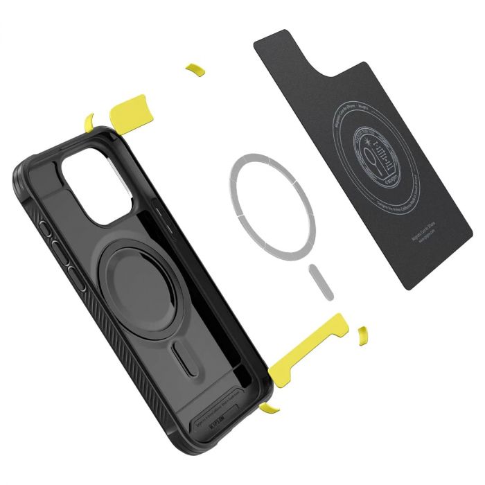 Чохол Spigen для Apple iPhone 15 Pro Rugged Armor MagFit, Matte Black