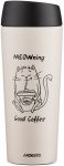 Термокухоль ARDESTO Coffee Time Meowning, 450мл, нержавіюча сталь, бежевий