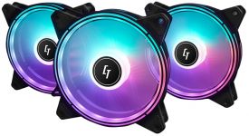 Набір корпусних вентиляторів CHIEFTEC Chieftronic NOVA 3in1 ARGB, 3x120мм, 1600rpm, 4pin PWM+3pin ARGB, 24dBa+Fan HUB+Remote Control