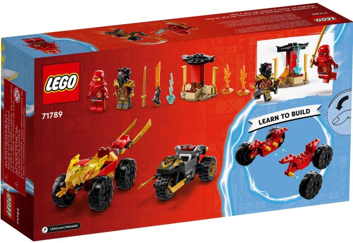 Конструктор LEGO Ninjago Кай та Рас: Битва на машині та мотоциклі