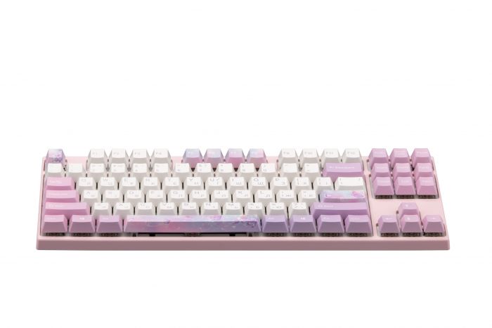 Клавіатура механічна Varmilo VEM87 Dreams On Board 87Key, EC V2 Jasmine, USB-A, EN, White Led, рожевий